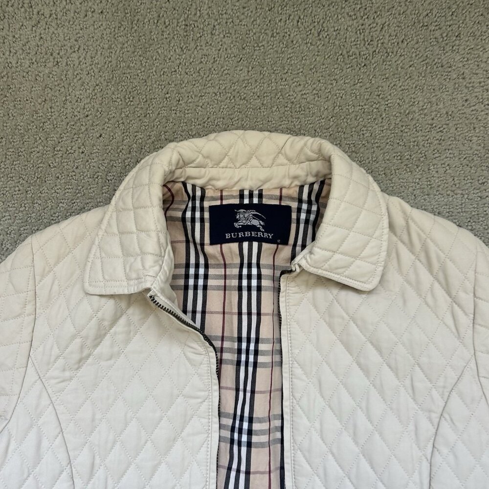 Burberry Brit Women’s Kencott Quilted Zip up Nova Check Jacket Beige Size XS - Picture 3 of 15